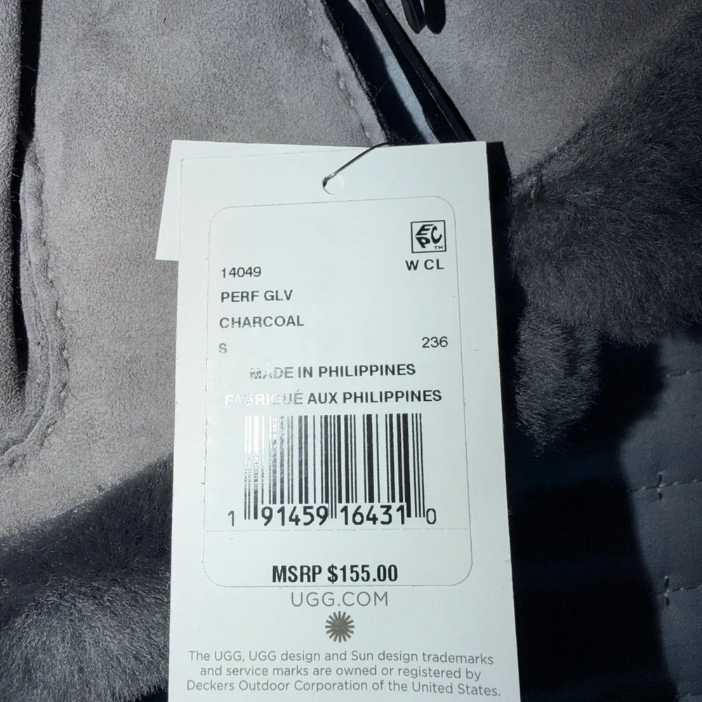 UGG Gray Shearling Gloves